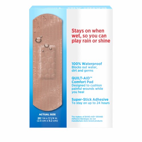 BAND-AID Brand Water Block Tough Sterile Bandages Perspective: bottom