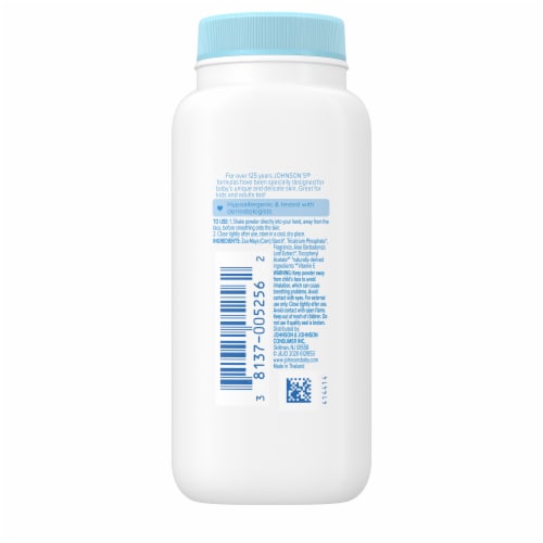 Johnson's Aloe & Vitamin E Powder, Hypoallergenic, Travel Size Perspective: bottom
