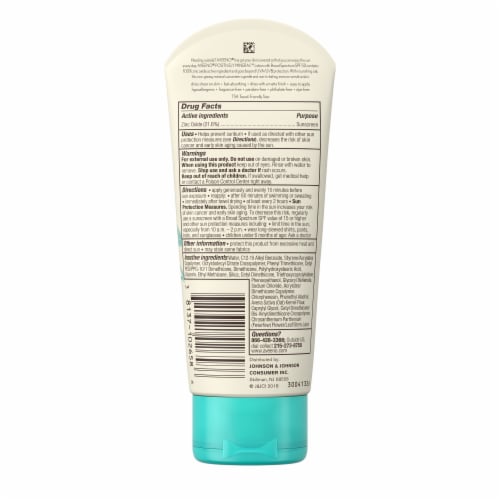 Aveeno Positively Mineral Sensitive Sunscreen Lotion SPF 50 Perspective: bottom