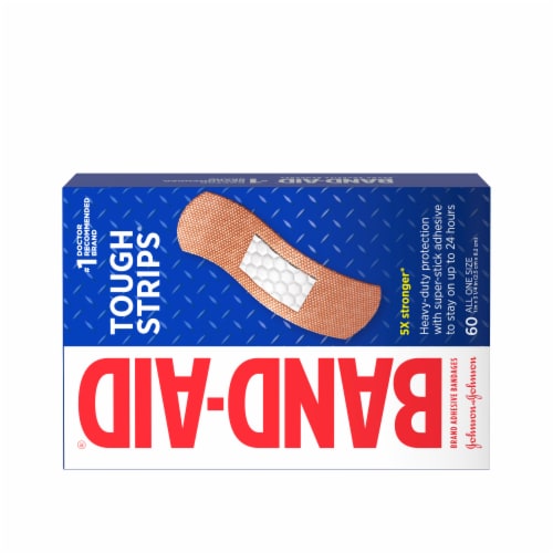 Band-Aid Tough Strips Adhesive Bandage Perspective: bottom