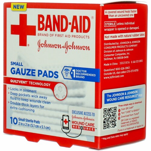 Band-Aid® Cushion Care™ Gauze Pads Perspective: bottom