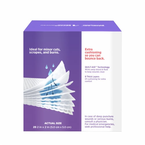 Band-Aid Brand Small Cushion Care Thick Gauze Pads, 2 In X 2 In Perspective: bottom