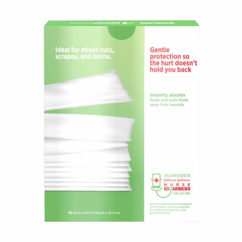 Band-Aid Brand Hurt-Free Non-Stick Pads Perspective: bottom