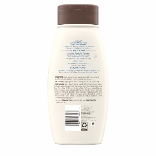 Aveeno Skin Relief Body Wash Coconut Scented Perspective: bottom
