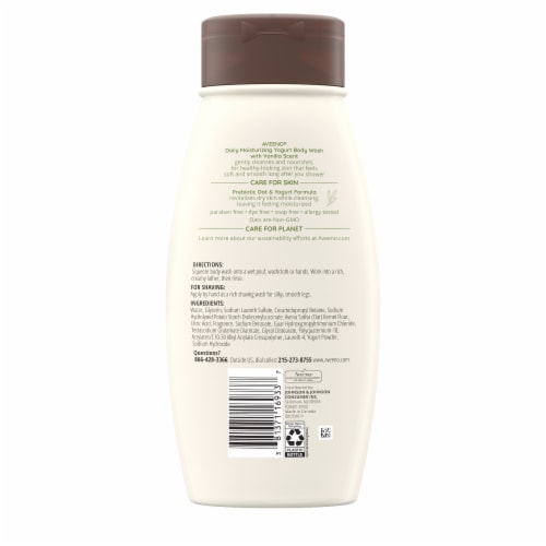 Aveeno Vanilla Scented Daily Moisturizing Yogurt Body Wash Perspective: bottom