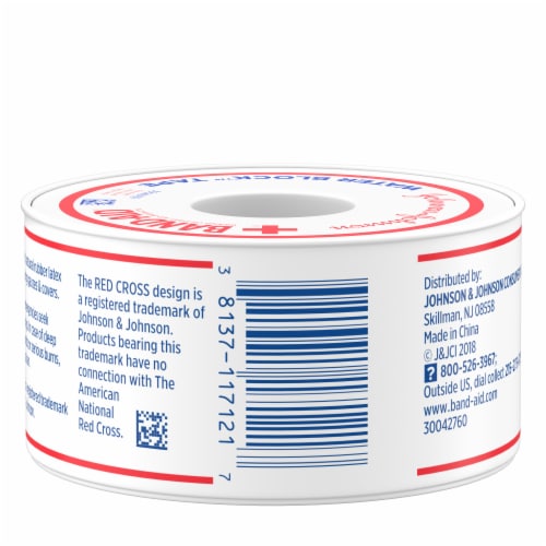 BAND-AID Brand First Aid Water Block Waterproof Adhesive Tape Roll Perspective: bottom