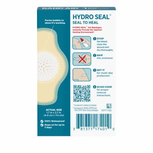 Band-Aid Brand Hydro Seal Hydrocolloid Bandages, Large Perspective: bottom