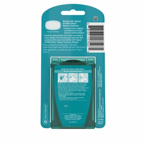 Band-Aid Brand Hydro Seal Bandages Blister Cushion Perspective: bottom
