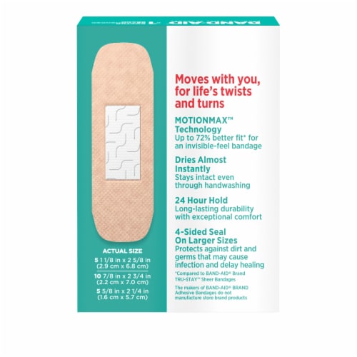 Band-Aid Brand Skin-Flex Assorted Adhesive Bandages Perspective: bottom