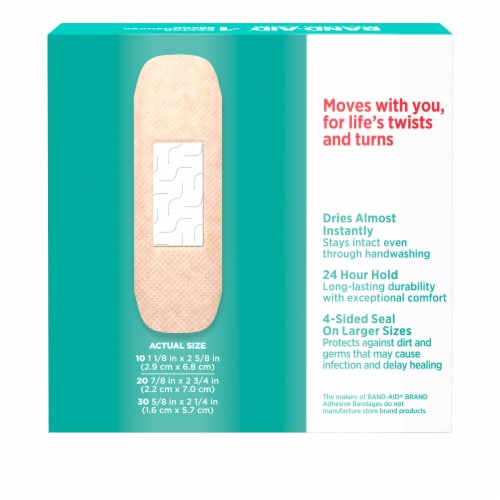 Band-Aid Brand Assorted Skin-Flex Adhesive Bandages Perspective: bottom
