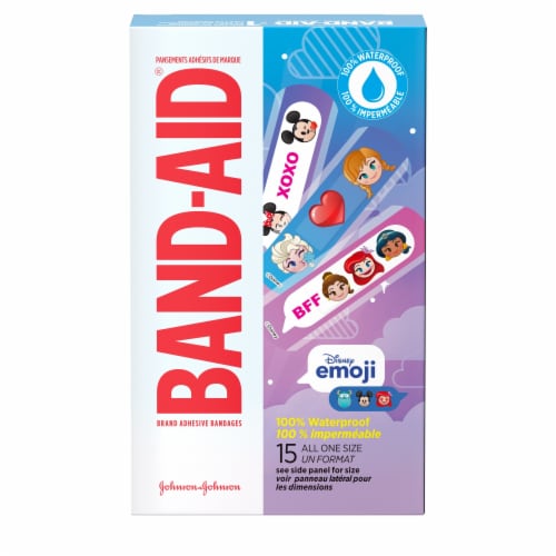 Band-Aid Brand Bandages For Kids, Disney Emoji, All One Size Perspective: bottom