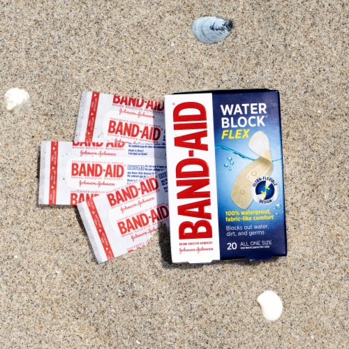 Band-Aid Brand Water Block Flex Adhesive Bandages, All One Size Perspective: bottom
