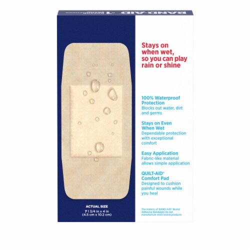 BAND-AID Brand Water Block Flex Extra Large Adhesive Bandages Perspective: bottom