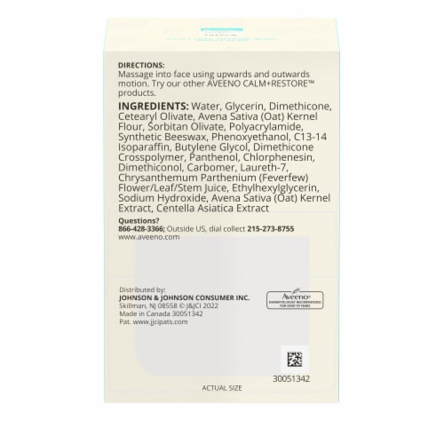 Aveeno Calm + Restore Oat Gel Moisturizer Fragrance-Free for Sensitive Skin Soothing Perspective: bottom