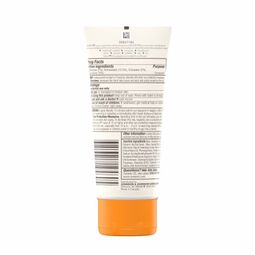 Aveeno Sunscreen Lotion with Broad Spectrum SPF 60 Prebiotic Oat Weightless & Oil-Free Perspective: bottom