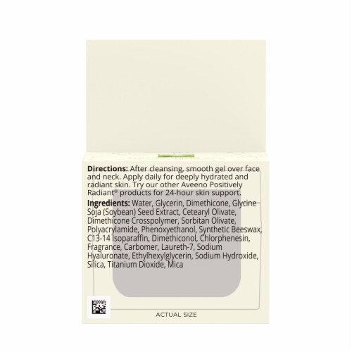 Aveeno Positively Radiant Daily Gel Facial Moisturizer with Tone-Correcting Soy & Hyaluronic Acid Perspective: bottom