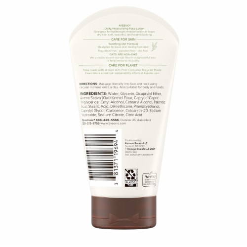 Aveeno Daily Moisturizing Face Cream Perspective: bottom
