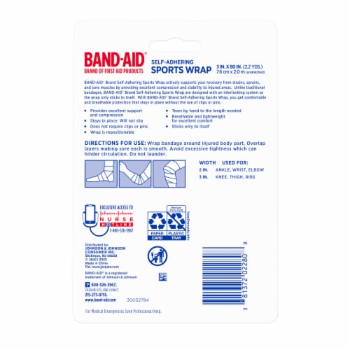 Band-Aid Brand First Aid Self-Adhering Sports Wrap Perspective: bottom