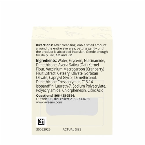 Aveeno Calm + Restore Age Renewal Eye Gel, Anti-Aging & Fragrance-Free Perspective: bottom