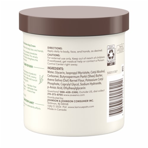 Aveeno Daily Moisturizing Cream For Normal Dry Sensitive Skin Perspective: bottom