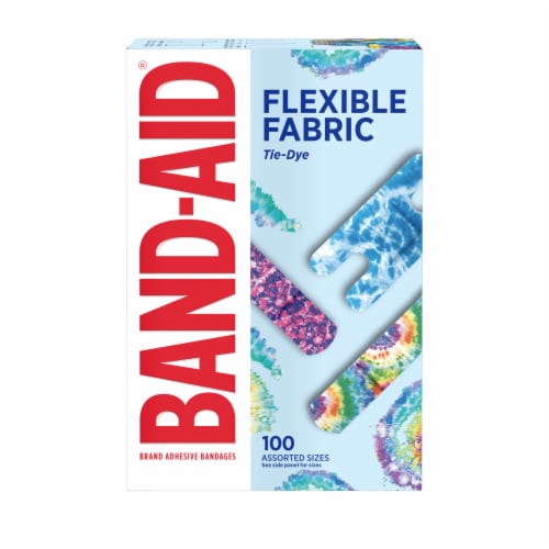 Band-Aid Brand Flexible Fabric Fun Tie-Dye Bandages, Assorted Perspective: bottom