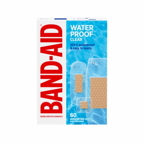 Band-Aid Brand Clear Waterproof Adhesive Bandages, Assorted Perspective: bottom