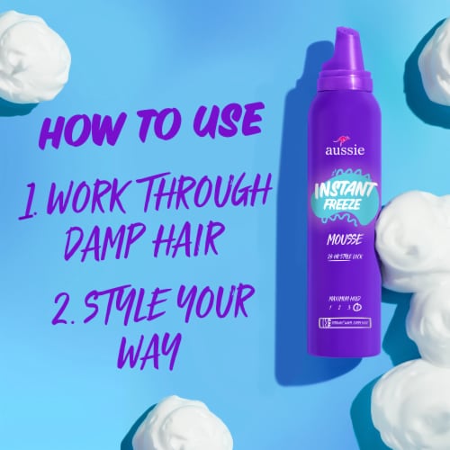 Aussie Instant Freeze Sculpting Mousse for Curly, Straight and Wavy Hair Perspective: bottom