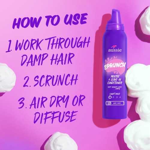 Aussie Sprunch Mousse and Leave-In Conditioner for Curly and Wavy Hair Perspective: bottom
