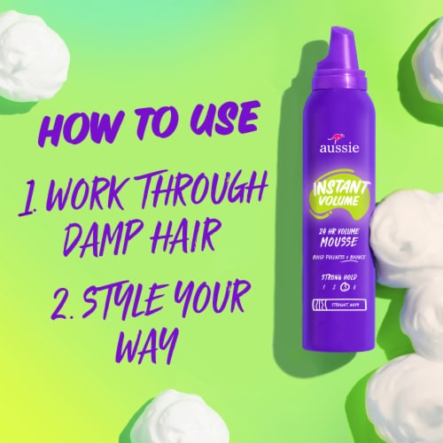 Aussie Instant Volume Mousse, 24-hour Volume Mousse Perspective: bottom