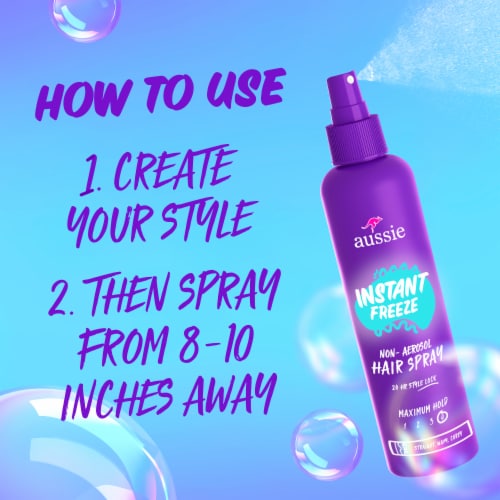 Aussie Instant Freeze Non-Aerosol Hair Spray for Curly Hair, Wavy Hair, and Straight Hair Perspective: bottom