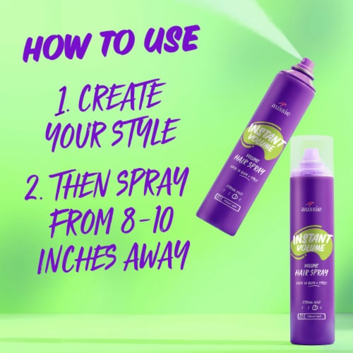 Aussie Instant Volume Aerosol Hair Spray for Wavy and Straight Hair Perspective: bottom