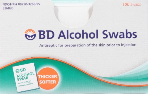 BD Alcohol Swabs Perspective: bottom