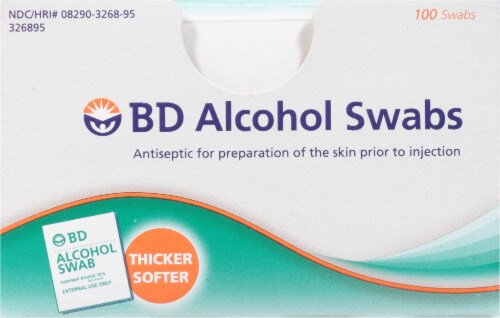 BD Alcohol Swabs Perspective: bottom