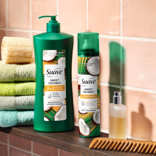 Suave® Sweet Coconut Refreshing Dry Shampoo Perspective: bottom