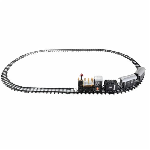 Northlight 17-Piece Black Consummate Animated Classic Train Set Perspective: bottom