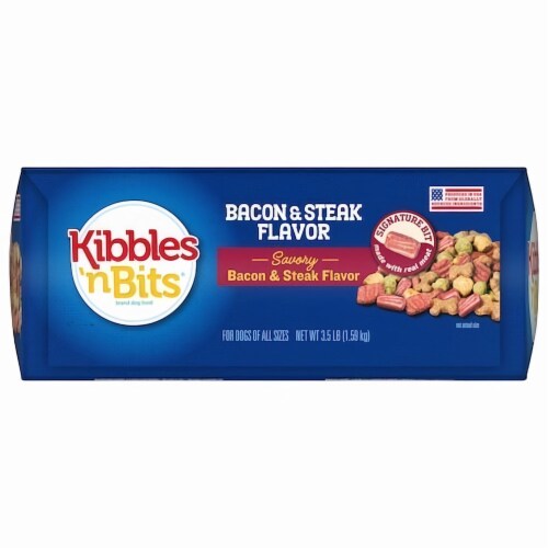 Kibbles 'n Bits Bacon & Steak Flavor Dry Dog Food, 3.5lb (Pack of 10) Perspective: bottom