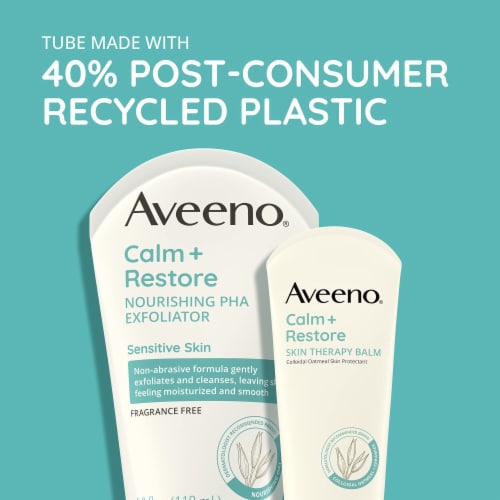 Aveeno Calm + Restore Nourishing PHA Facial Exfoliator (Pack of 4) Perspective: bottom