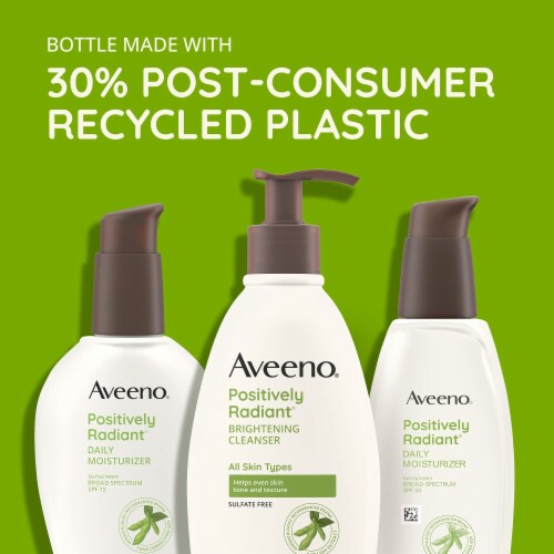 Aveeno Positively Radiant Brightening Facial Cleanser (Pack of 18) Perspective: bottom