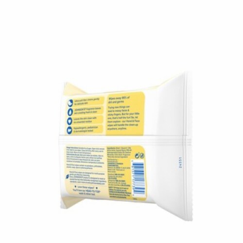 Johnson's Hand & Face Wipes (Pack of 32) Perspective: bottom