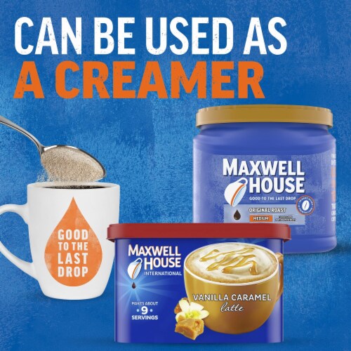 Maxwell House International Vanilla Caramel Latte Cafe Style (Pack of 8) Perspective: bottom