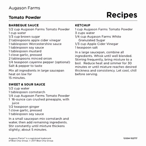 Augason Farms Tomato Powder Emergency Food Storage 3 lbs 10 oz (Pack of 18) Perspective: bottom