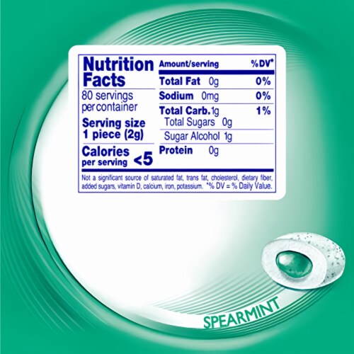 Mentos Pure Fresh Sugar-Free Chewing Gum with Xylitol Spearmint (Pack of 24) Perspective: bottom
