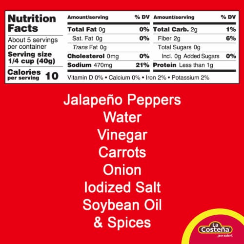 La Costeña Sliced Jalapeno Peppers | Pickled Green Hot Jalapeños | 12 Ounce can (Pack of 8) Perspective: bottom