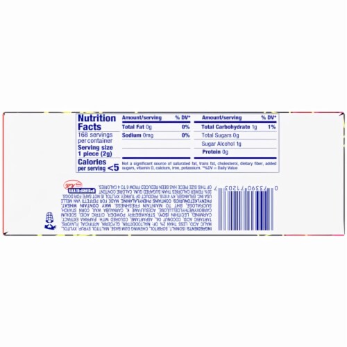 Mentos Sour Strawberry Gum (Pack of 8) Perspective: bottom