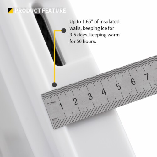 EchoSmile 30 Quart White Rotomolded Cooler Perspective: bottom