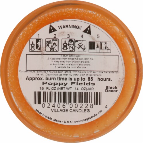 Village Candle® Poppy Fields Jar Candle Perspective: bottom