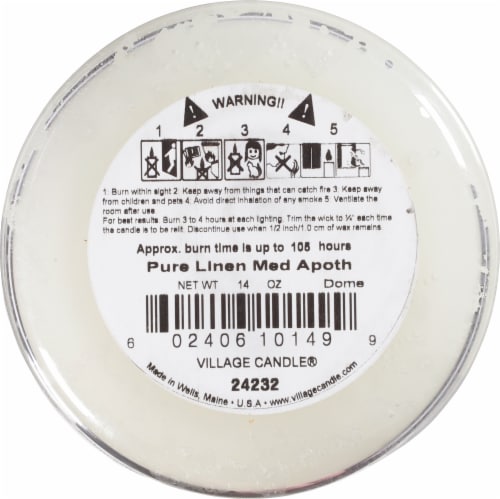 Village Candle® Pure Linen Jar Candle Perspective: bottom