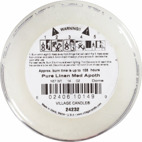 Village Candle® Pure Linen Jar Candle Perspective: bottom