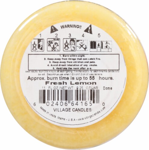 Village Candle® Fresh Lemon Jar Candle Perspective: bottom