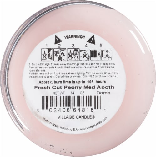 Village Candle Fresh Cut Peony Scented Jar Candle Perspective: bottom